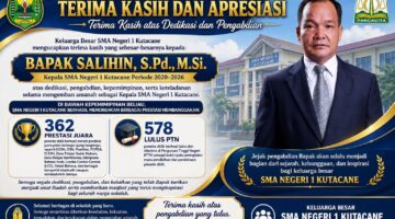 Kepemimpinan Salihin di SMA Negeri 1 Kutacane Berakhir, Tinggalkan Ratusan Prestasi dan Lulusan PTN