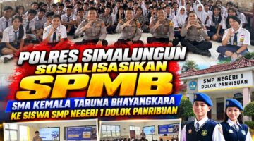 Polisi Bersama Masyarakat, Polres Simalungun Sosialisasikan SPMB SMA Kemala Taruna Bhayangkara ke Siswa SMP Negeri 1 Dolok Panribuan