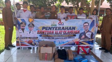 Dispora Aceh Salurkan Bantuan Peralatan Olahraga ke SMA/SMK di Aceh Tenggara