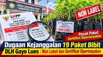 19 Paket Bibit DAS Berupa Bambu Mahoni Aren di DLH Gayo Lues Diduga Juga Berasal Dari Pokir DPRK Yang Dipecah Tiga Kali