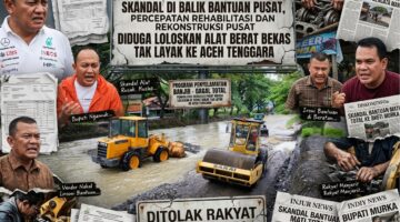 Skandal Bantuan Rusak Percepatan Rehabilitasi dan Rekonstruksi Pusat di Aceh Tenggara, 6 dari 18 Alat Berat Mati Total di Saat Jalan Amblas